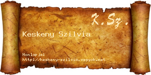 Keskeny Szilvia névjegykártya