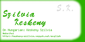 szilvia keskeny business card